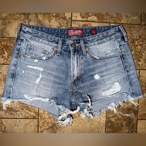 Lucky Brand Light Blue Distressed Jean Shorts